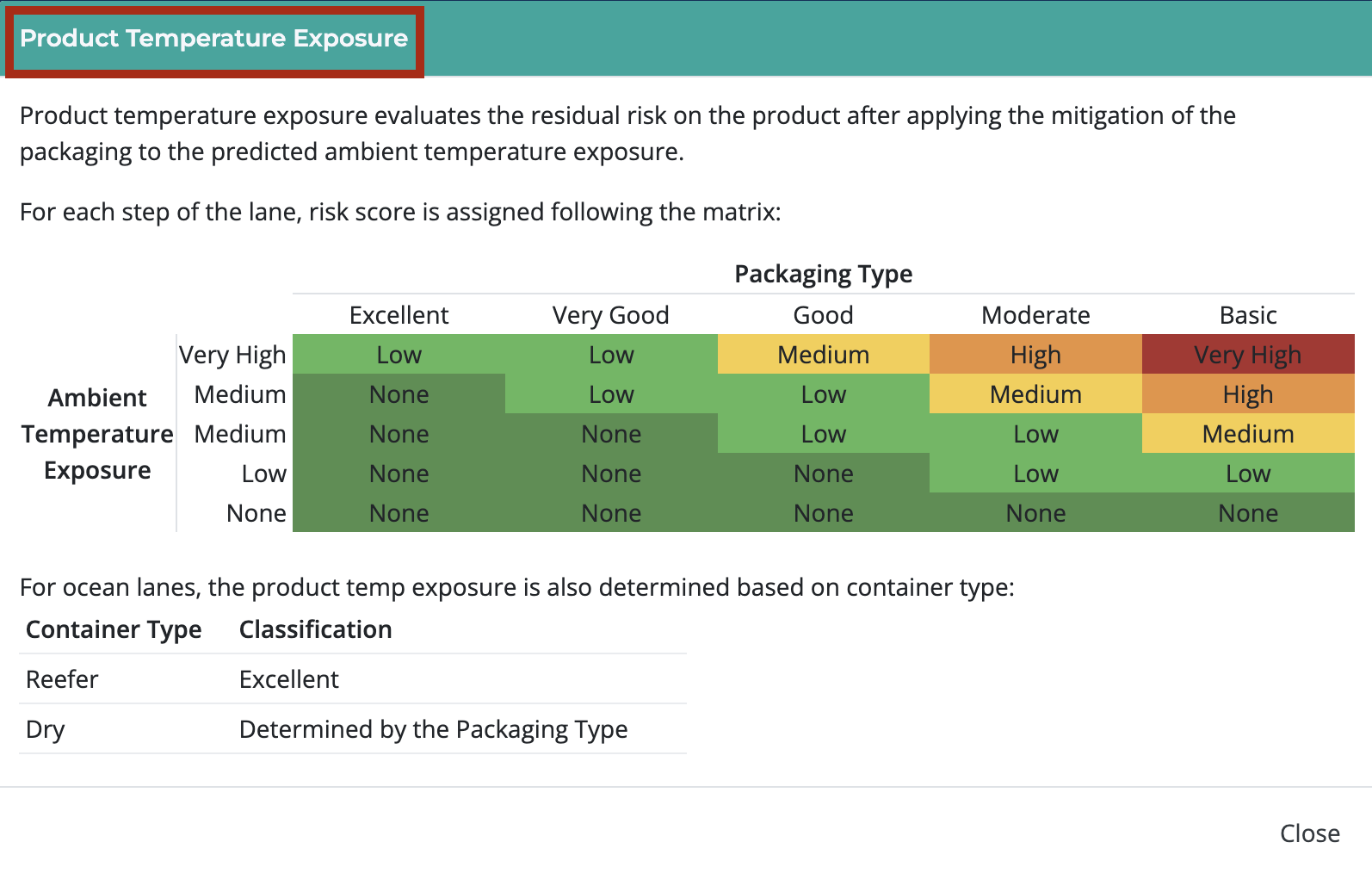 Evaluation Factor - Product Temperature Exposure – Validaide Help Center