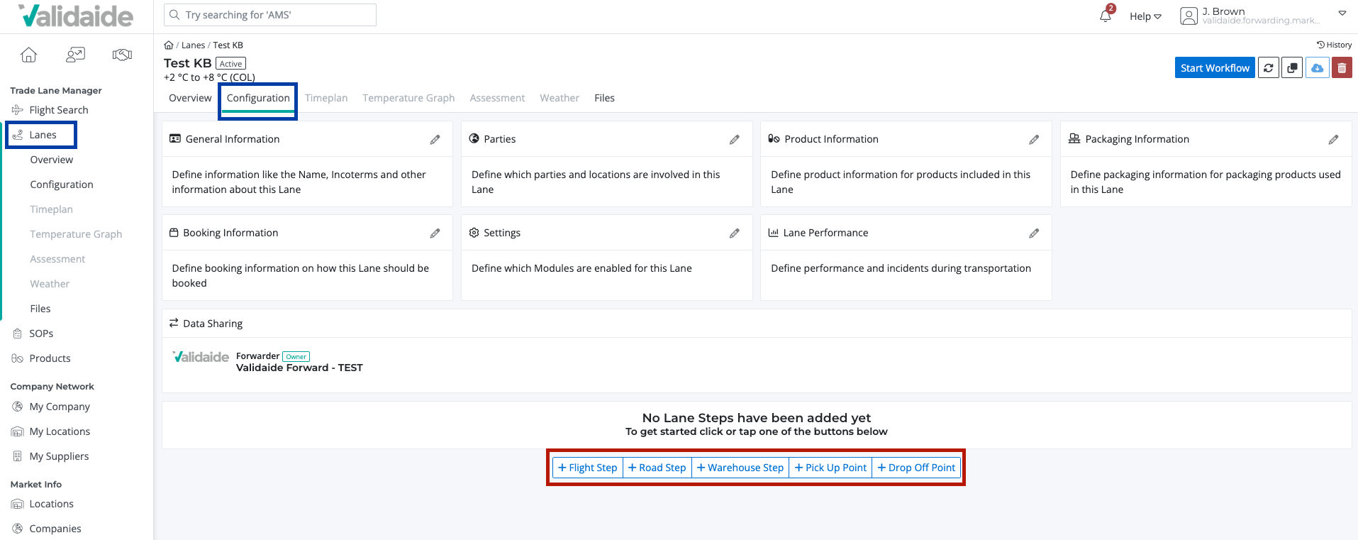 Creating an air lane – Validaide Help Center